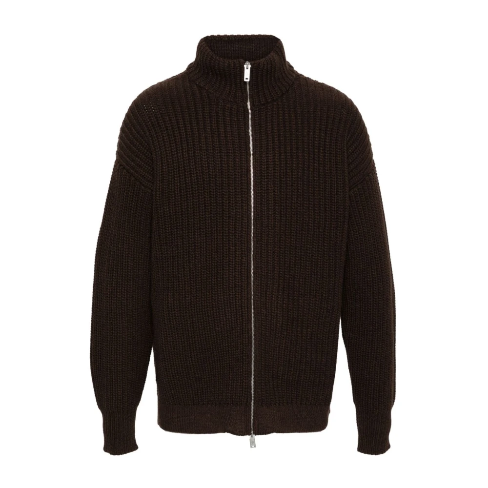 Emporio Armani Koffiebruine Visserstrui Cardigan Brown Heren