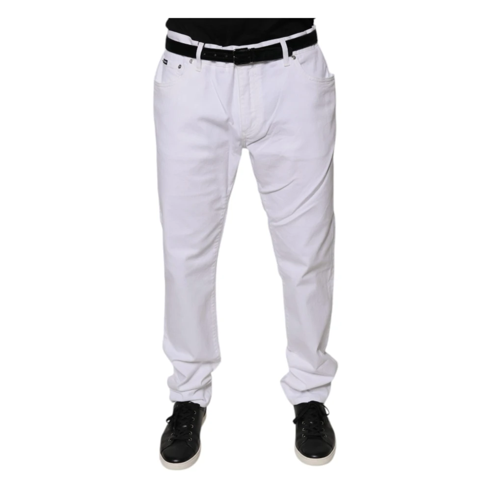 Dolce & Gabbana Men's White Skinny Denim Jeans