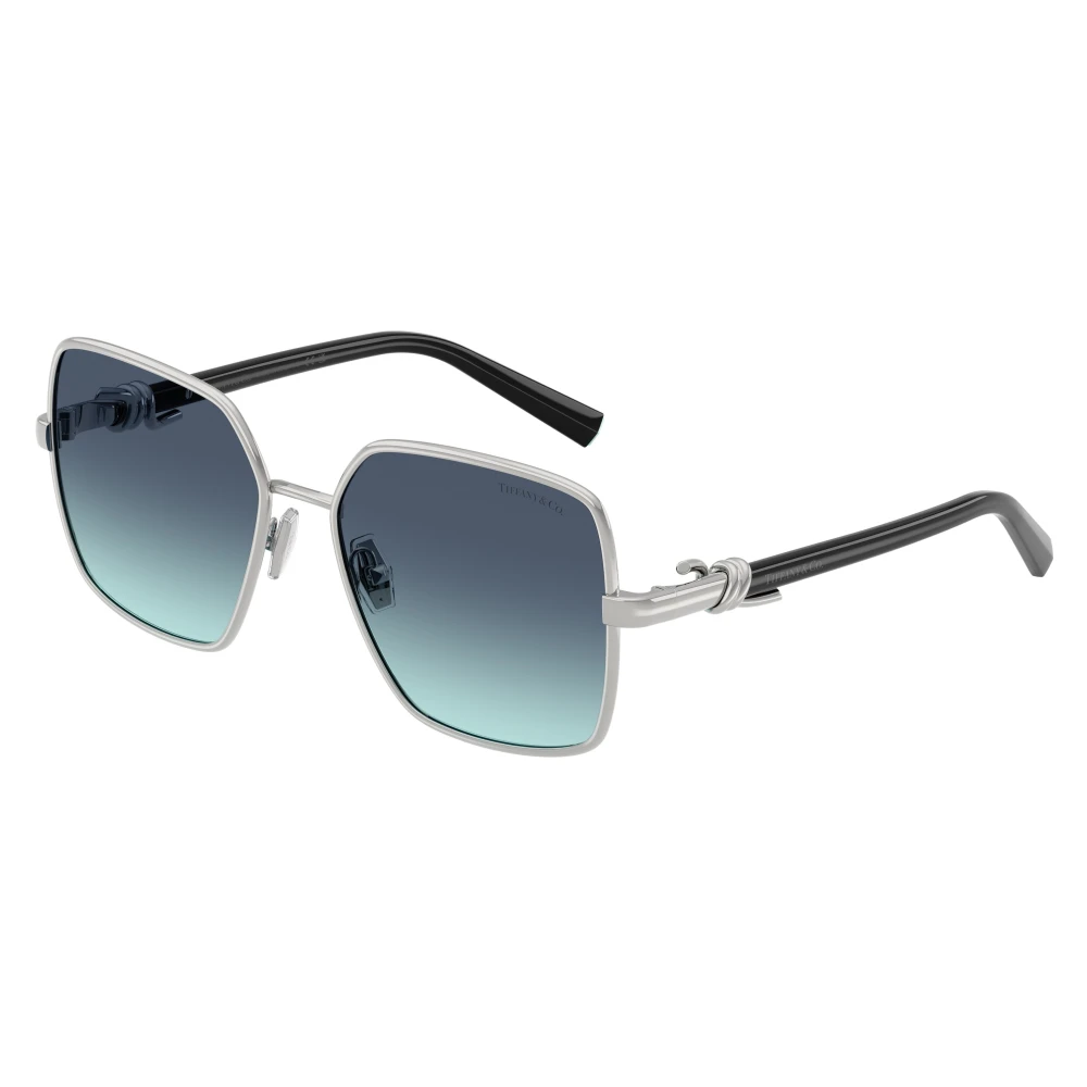 Tiffany Silver/Blue Tf3122 60019S Woman Sunglasses Metal Squared Normal Nuanced - Image 2