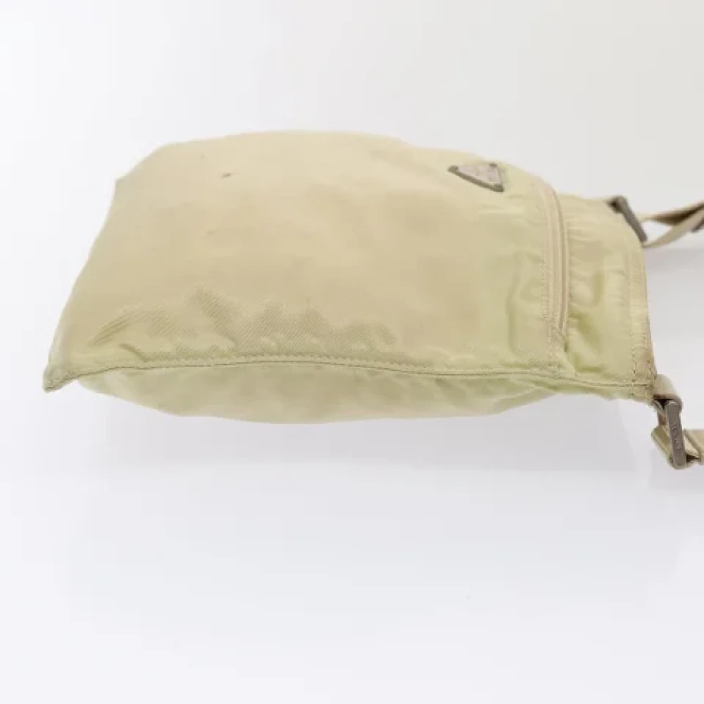 Prada Vintage Pre-owned Nylon prada-bags Beige Dames
