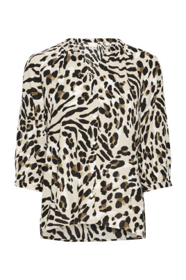 animal-print-blouse-with-v-neck