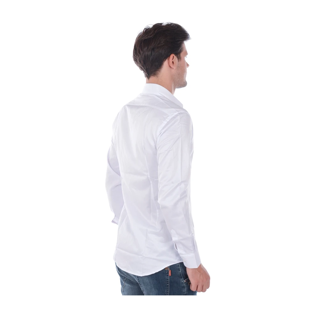 Daniele Alessandrini Basic V-Hals Shirt White Heren