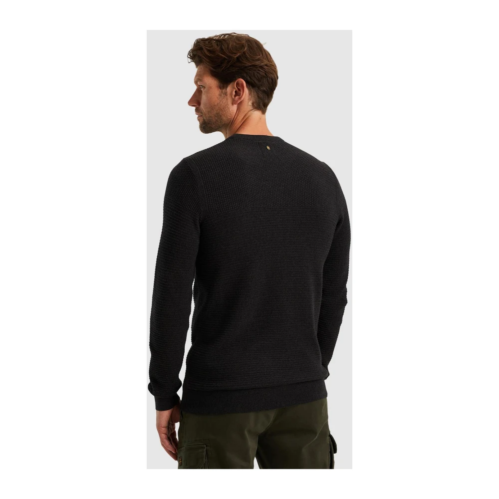 PME Legend Gestructureerde katoenen trui Black Heren