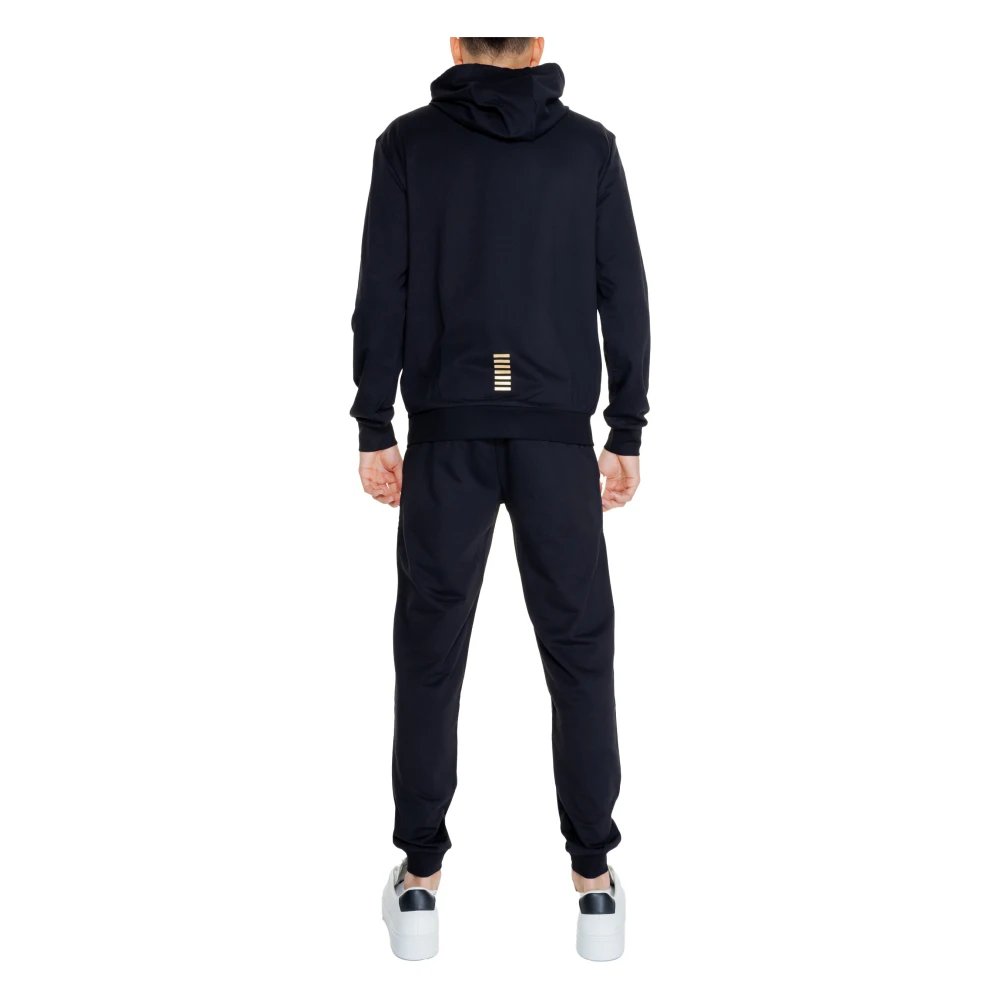 Emporio Armani EA7 Zwarte Hoodie Trainingspak Heren Herfst Winter Black Heren