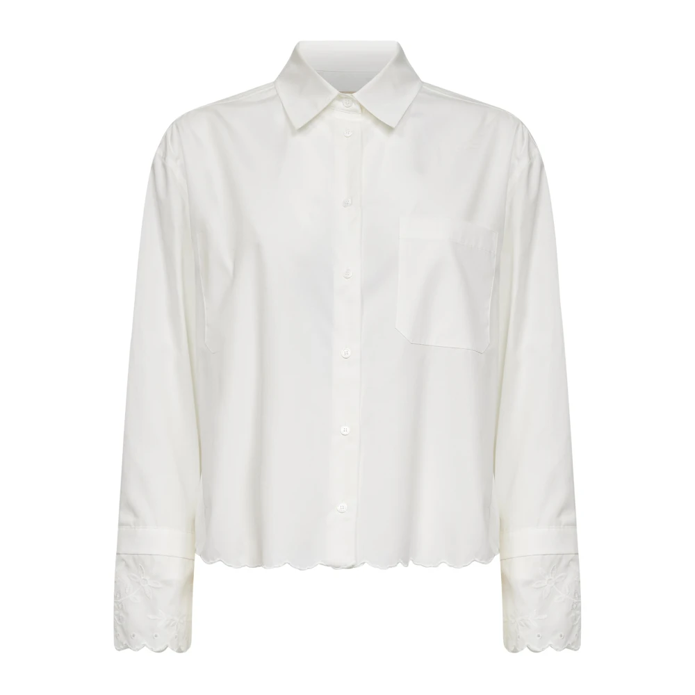 Weekend Max Mara - Camisa De Algodón Con Bolsillo En El Pecho - Blouses & Shirts - Mujer - Blanco - L