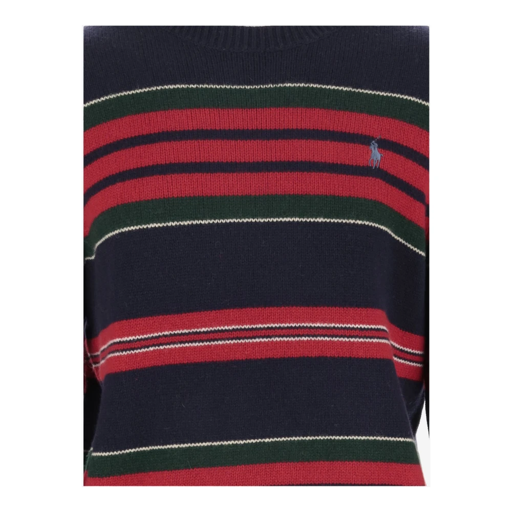 Polo Ralph Lauren Gestreepte Wol Kasjmier Ronde Hals Trui Multicolor Heren