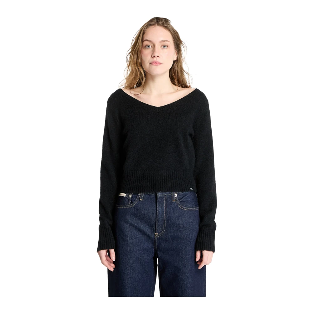 Knitwear > V-neck Knitwear - - Calvin Klein - Modalova