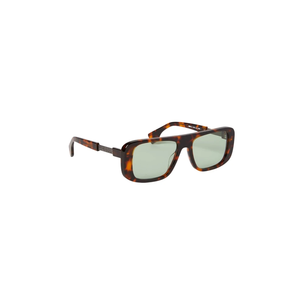 Marcelo Burlon Unisex Brown Geometric Polygala Sunglasses