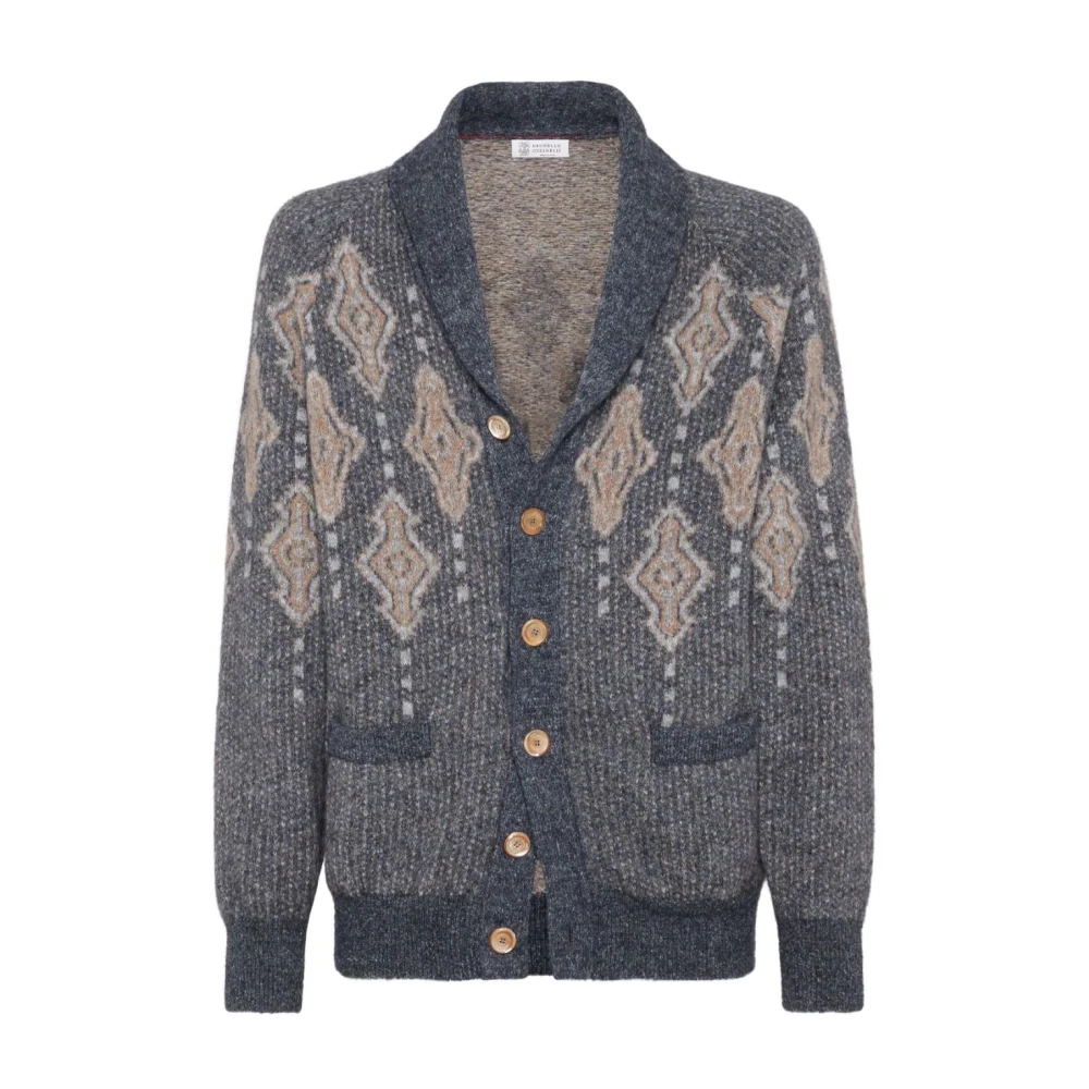 BRUNELLO CUCINELLI Stijlvolle Heren Gebreide Kleding Gray Heren