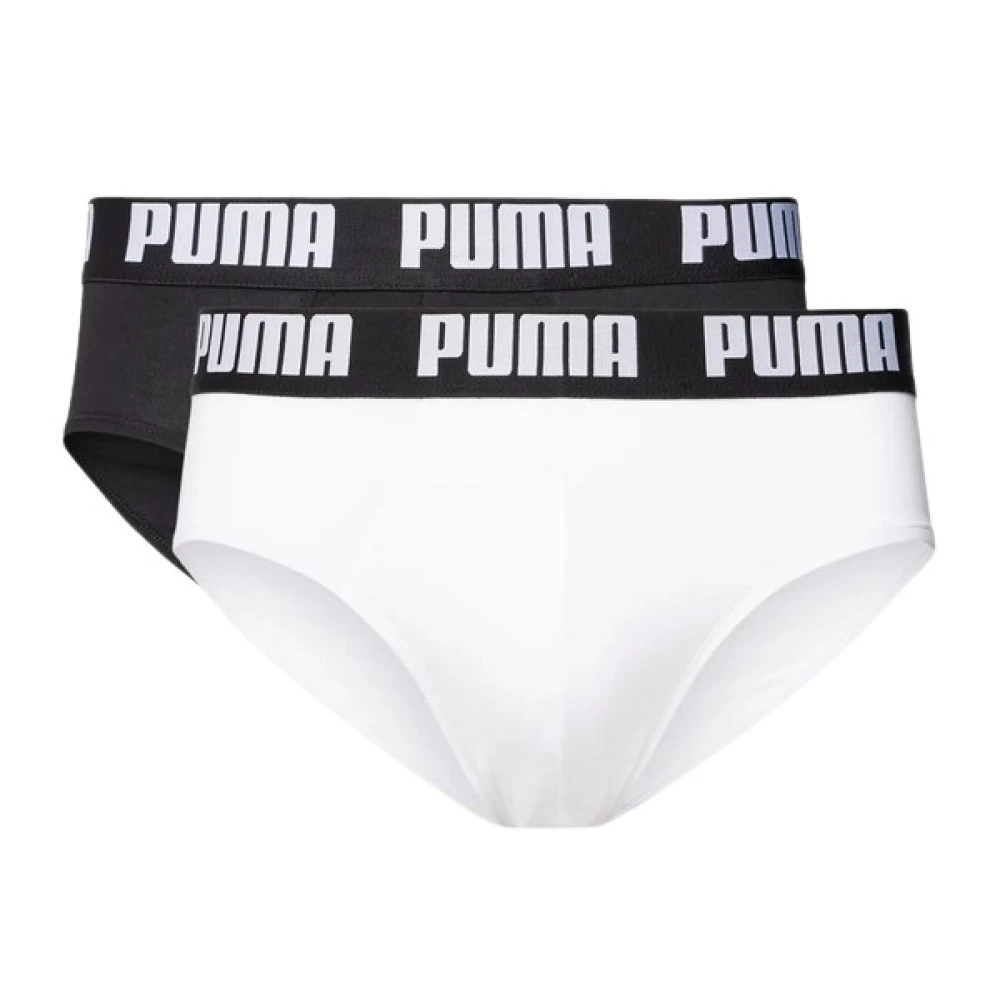 Puma Heren dagelijkse slips 2-pack zwart wit White Heren