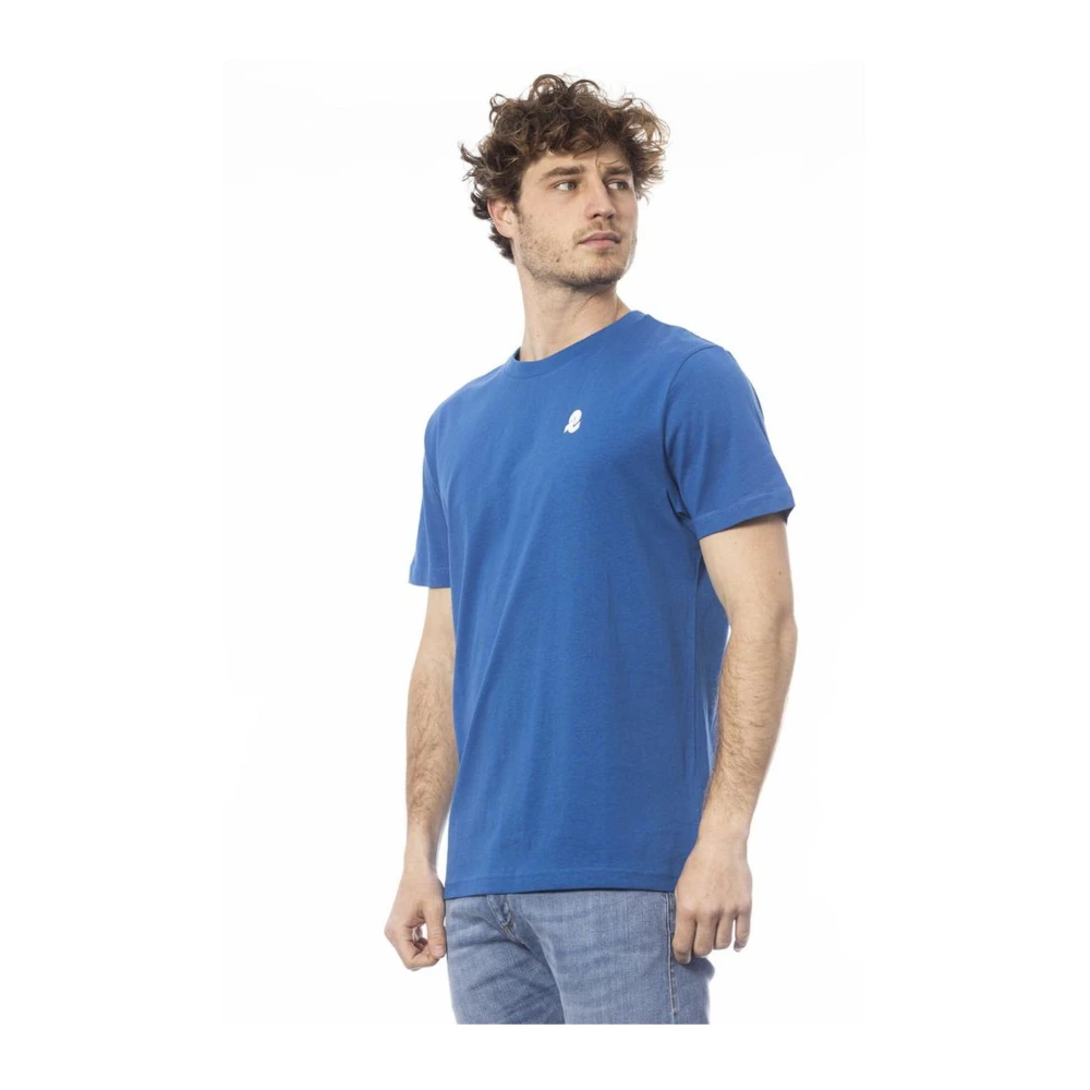 Invicta Blauw Logo Print Katoenen T-shirt Blue Heren