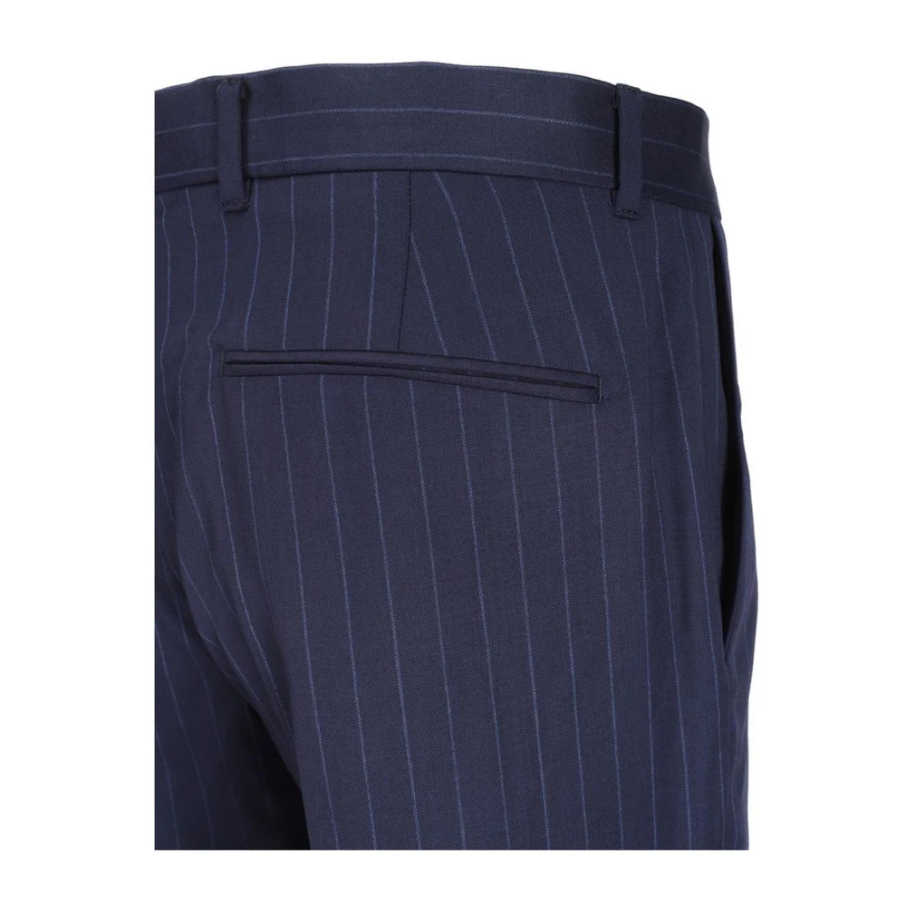 Givenchy Gestreepte wollen broek Regular Fit Blue Heren