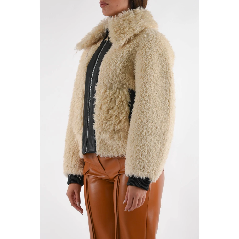 PATRIZIA PEPE Omkeerbare Geknipte Jas Beige Dames