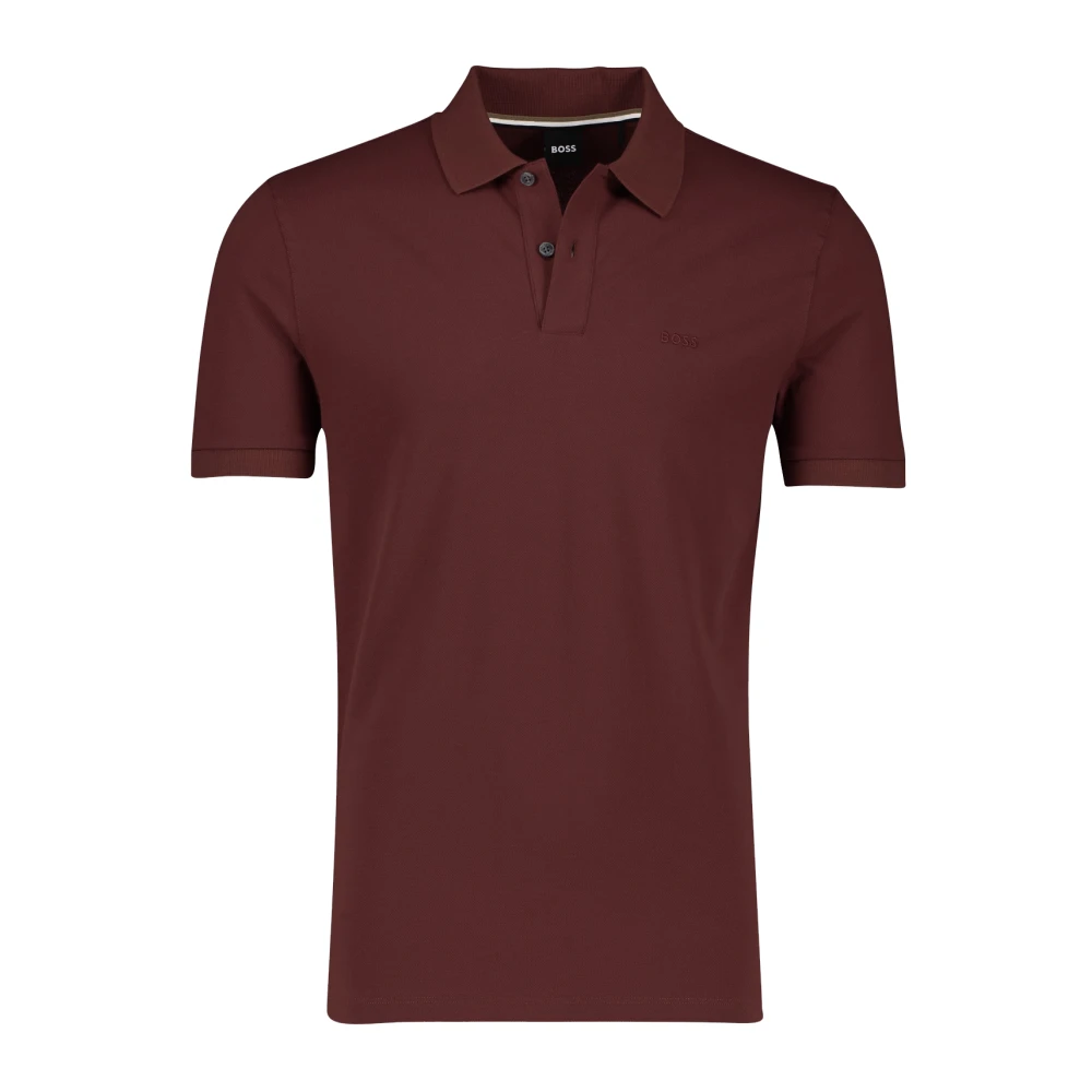Hugo Boss Rood Poloshirt met korte mouwen Red Heren