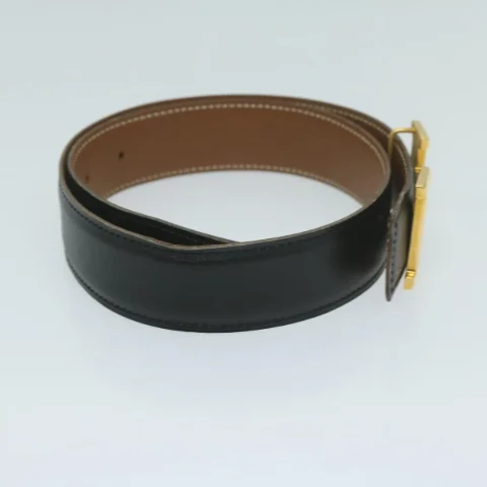 Hermès Vintage Pre-owned Leather belts Black Dames