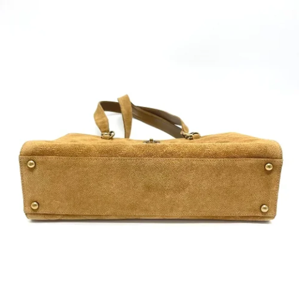 Chanel Vintage Pre-owned Suede chanel-bags Brown Dames