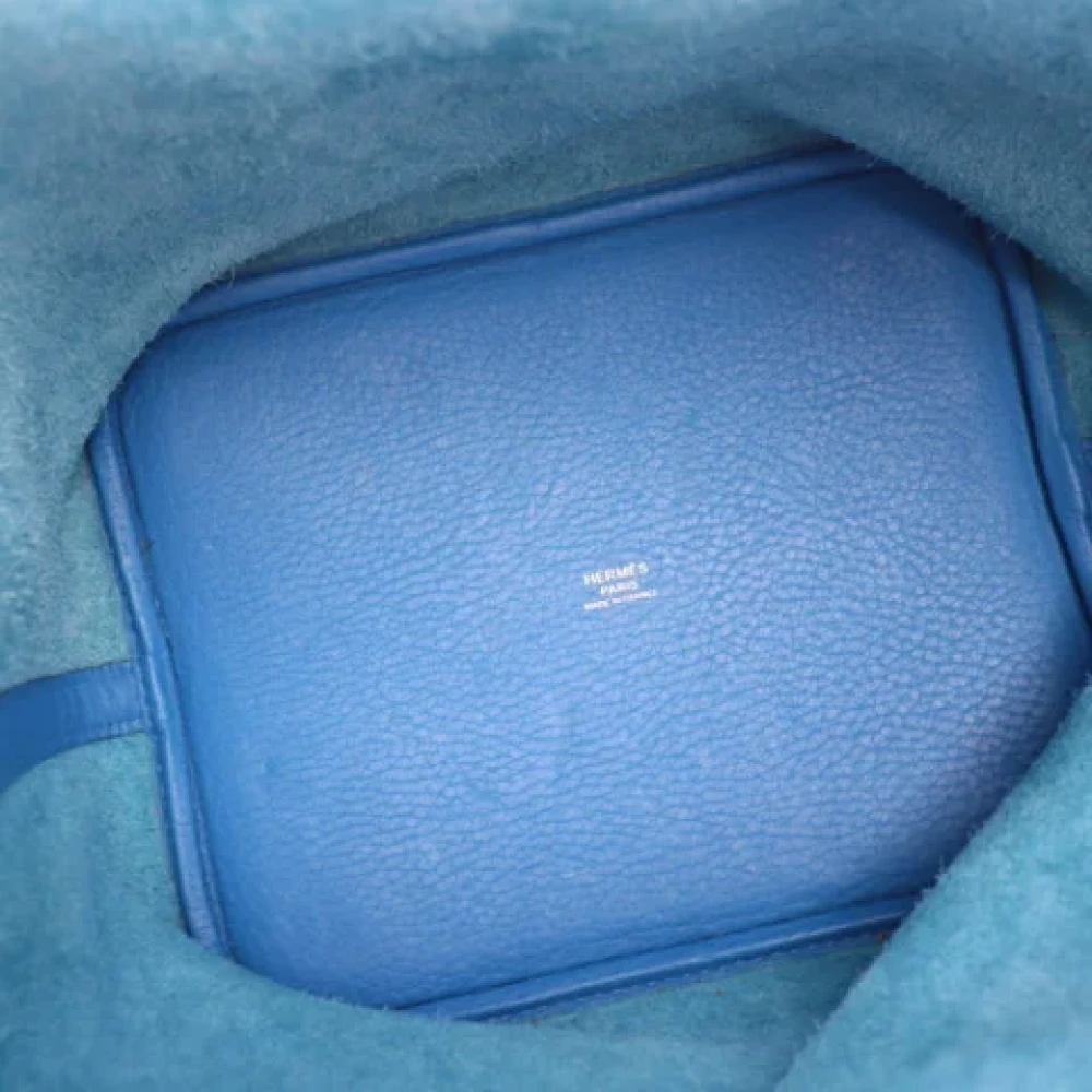 Hermès Vintage Pre-owned Leather handbags Blue Dames