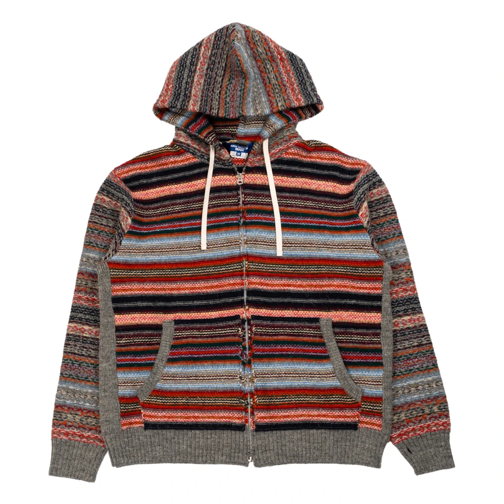 Junya Watanabe Multikleur Wol Jacquard Hoodie met Capuchon Multicolor Heren