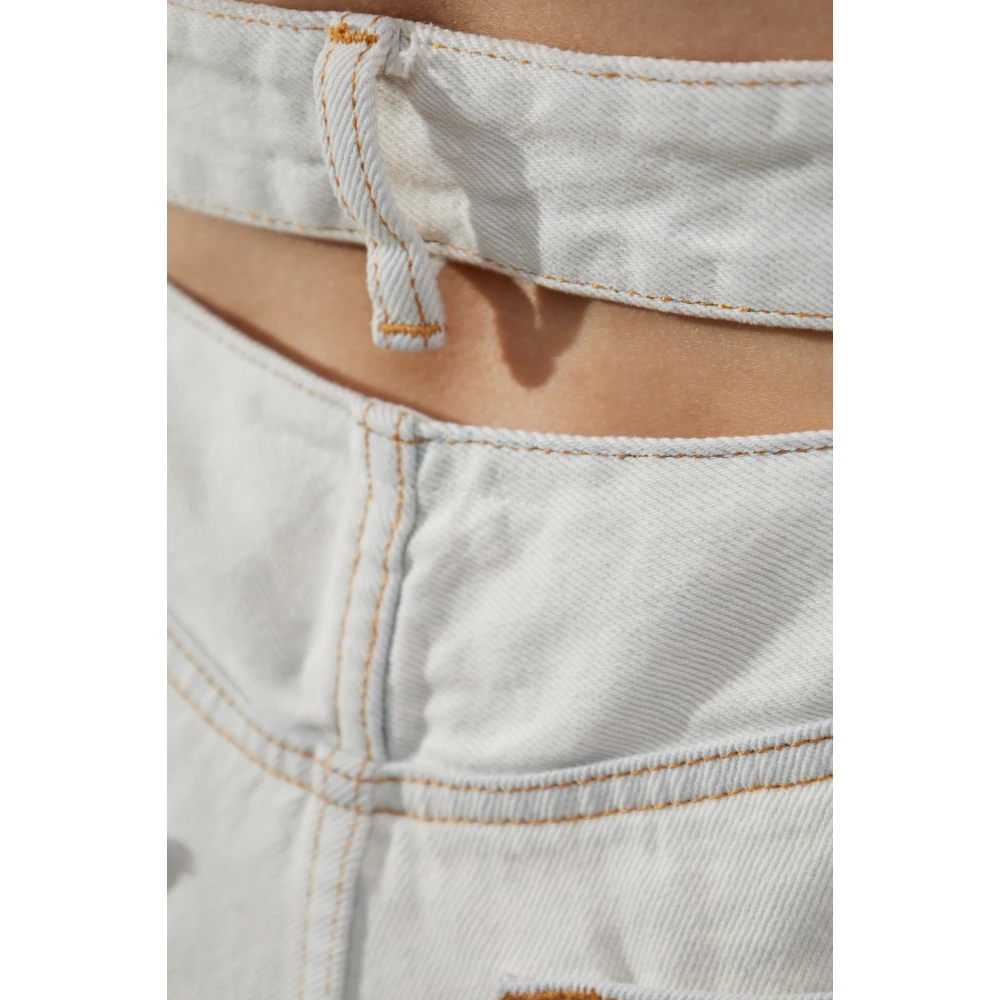 MM6 Maison Margiela Hoge taille jeans Beige Dames