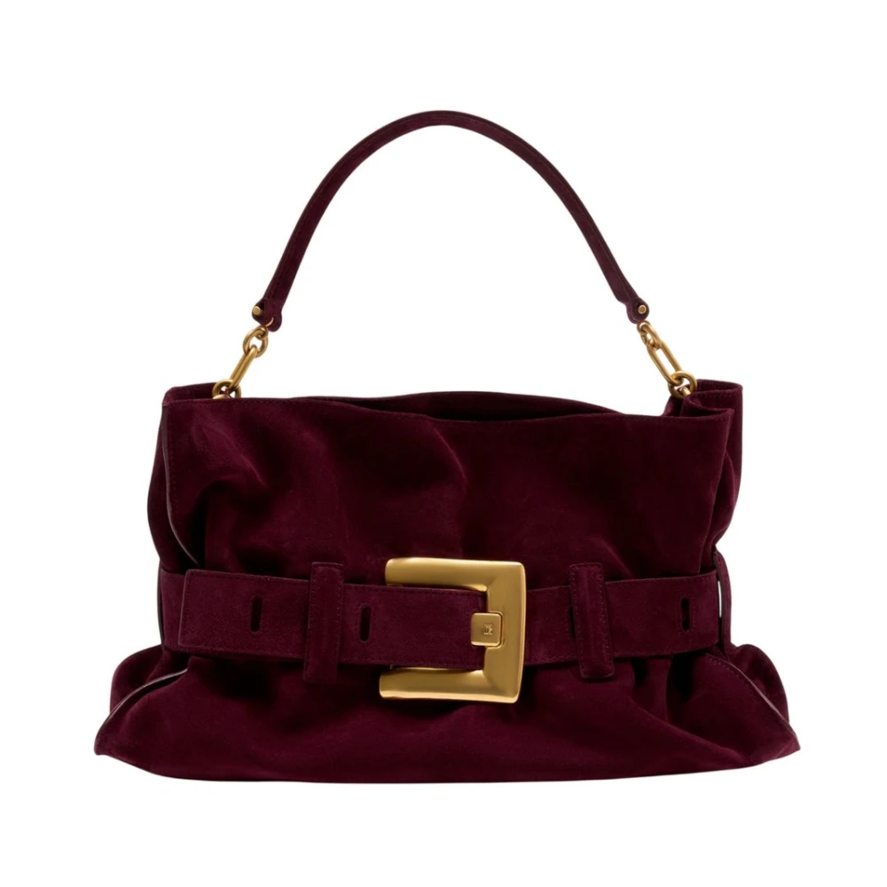 Balmain Red Anthem Medium Shoulder Bag - Female - Shoulder Bags - One Size - Bags