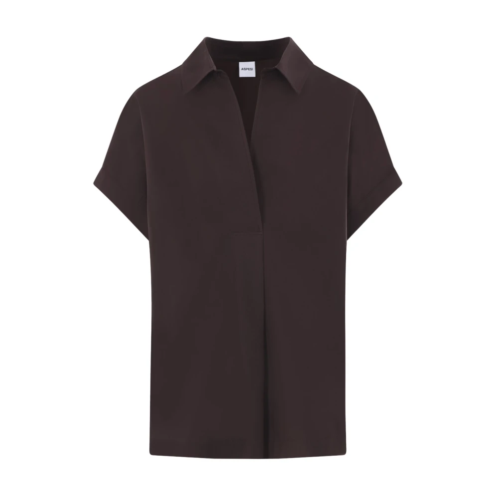 Aspesi Bruin Katoenen Poplin Blouse Brown Dames