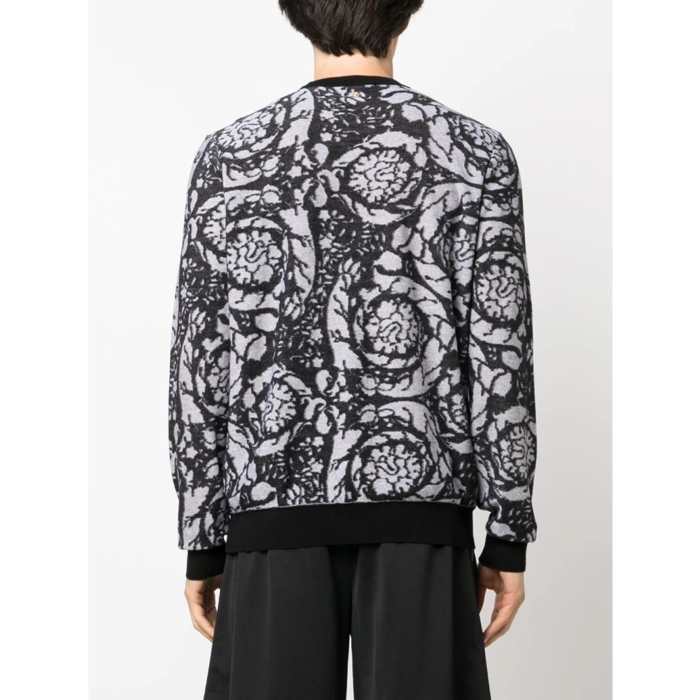 Versace Stijlvolle Gebreide Trui Gray Heren