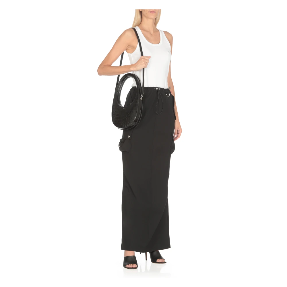 Coperni Zwarte Schoudertas met Logo Black Dames