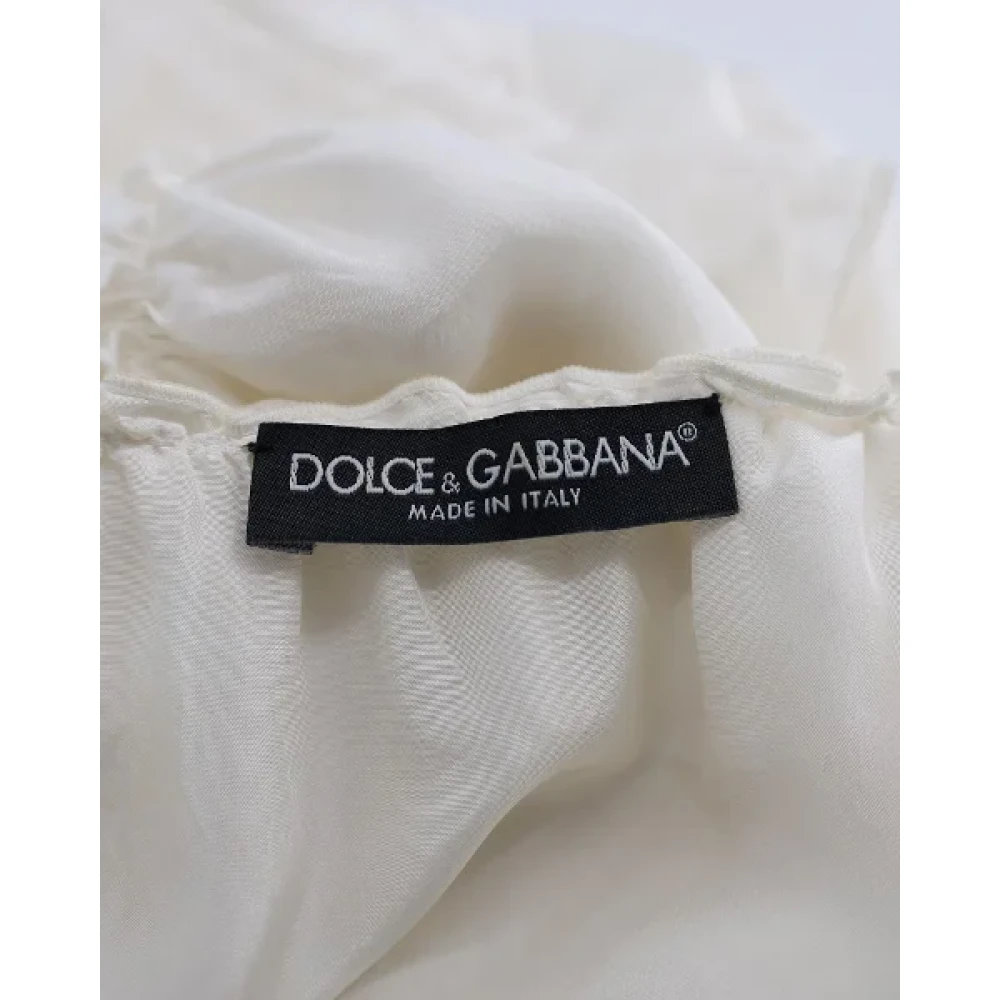 Dolce & Gabbana Pre-owned Silk tops Beige Dames