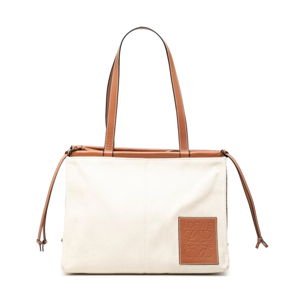 Loewe Pre-Owned Women's Brown Vintage Tote Bags, One Size, Pre-Owned Canvas Tote Bag