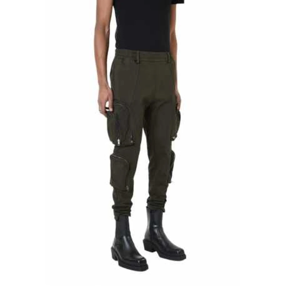 La Haine Inside Us Khaki Cargo Broek met Meerdere Ritszakken Green Heren
