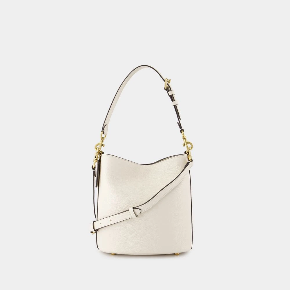 Coach Geëtst Kalfsleer Crossbody Tas Beige Dames