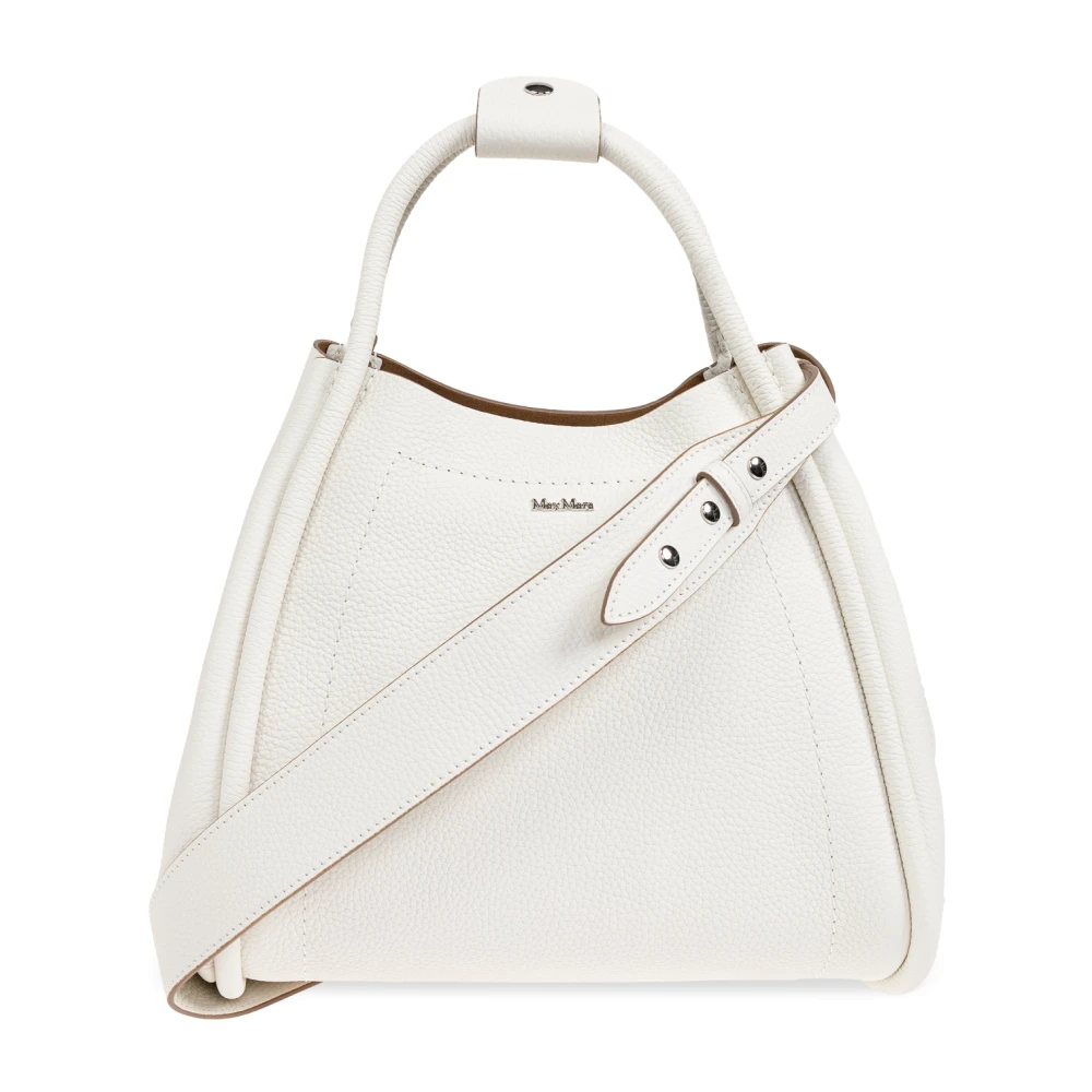 Max Mara Handtas Drummedmarine White Dames