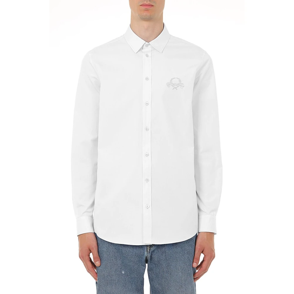 Moschino Witte Katoenen Regular Fit Overhemd White Heren