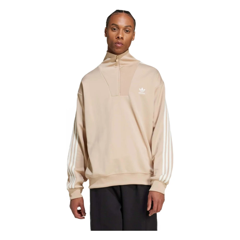 Adidas Adicolor Funnel Hals Jas Beige Heren