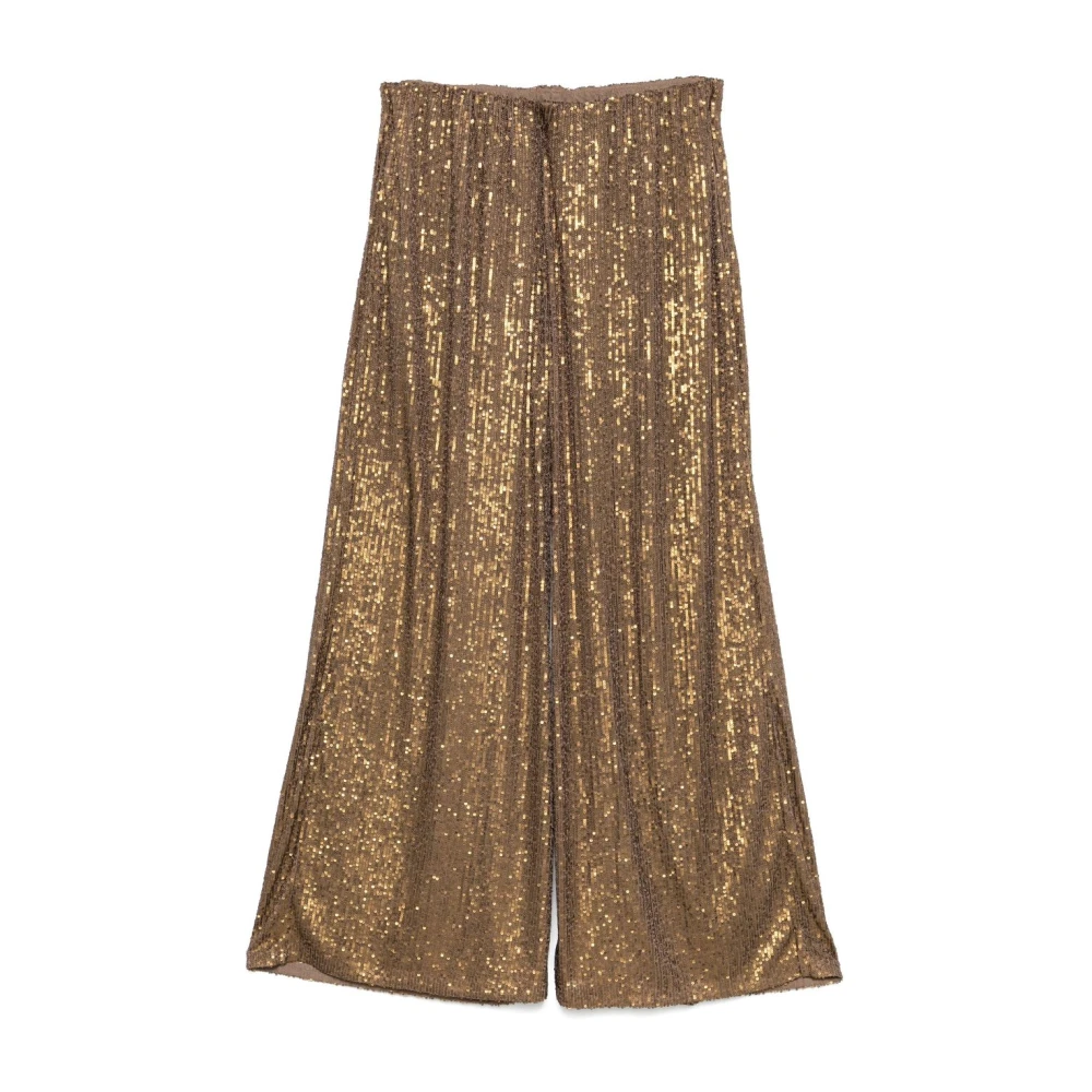 Norma Kamali Toffee Bruine Paillet Vriendje Broek Brown Dames