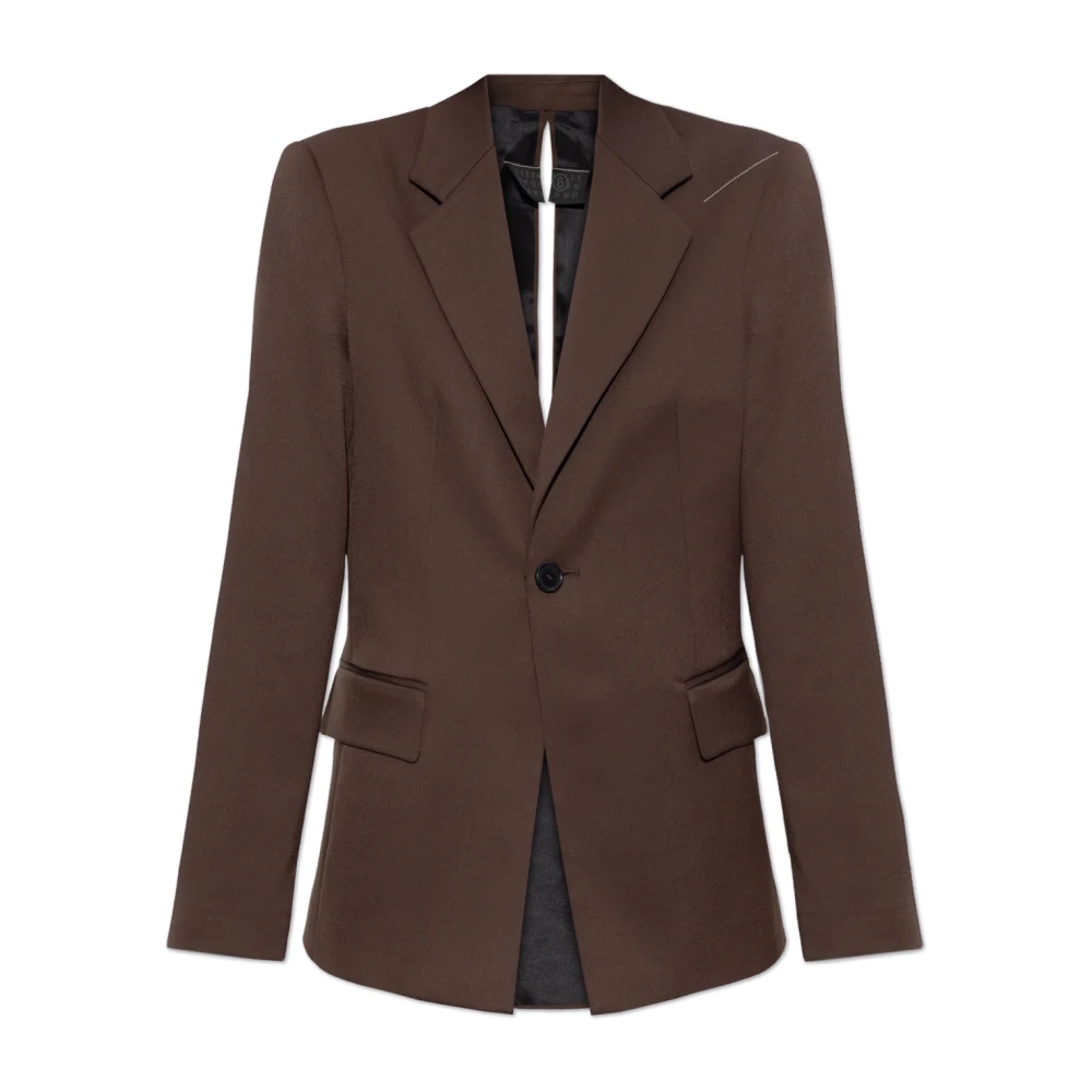 MM6 Maison Margiela Blazer met Cutout Brown Dames