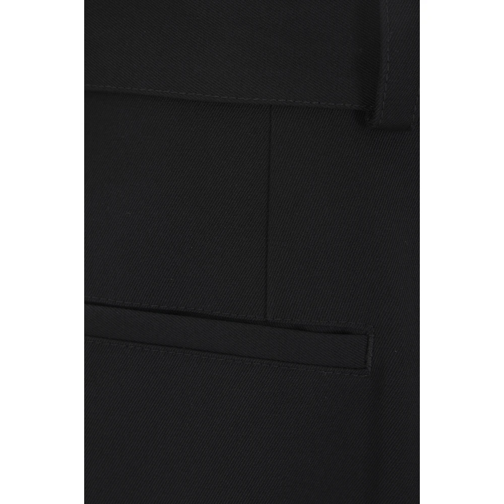 Jil Sander Zwarte wollen gabardine shorts Black Heren