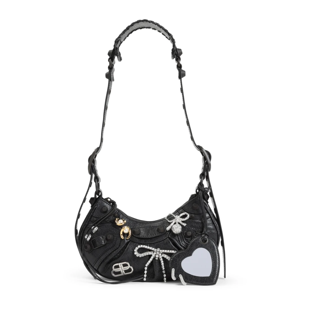 Balenciaga Zwarte schoudertas met stijl Black Dames
