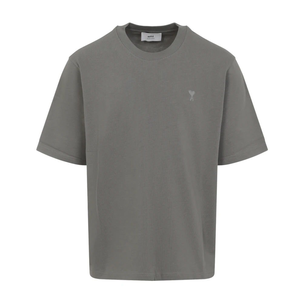 Ami Paris Rookgrijs Boxy T-shirt Gray Heren