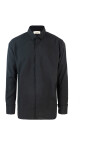chemise-noire-a-boutons-modal-polyester