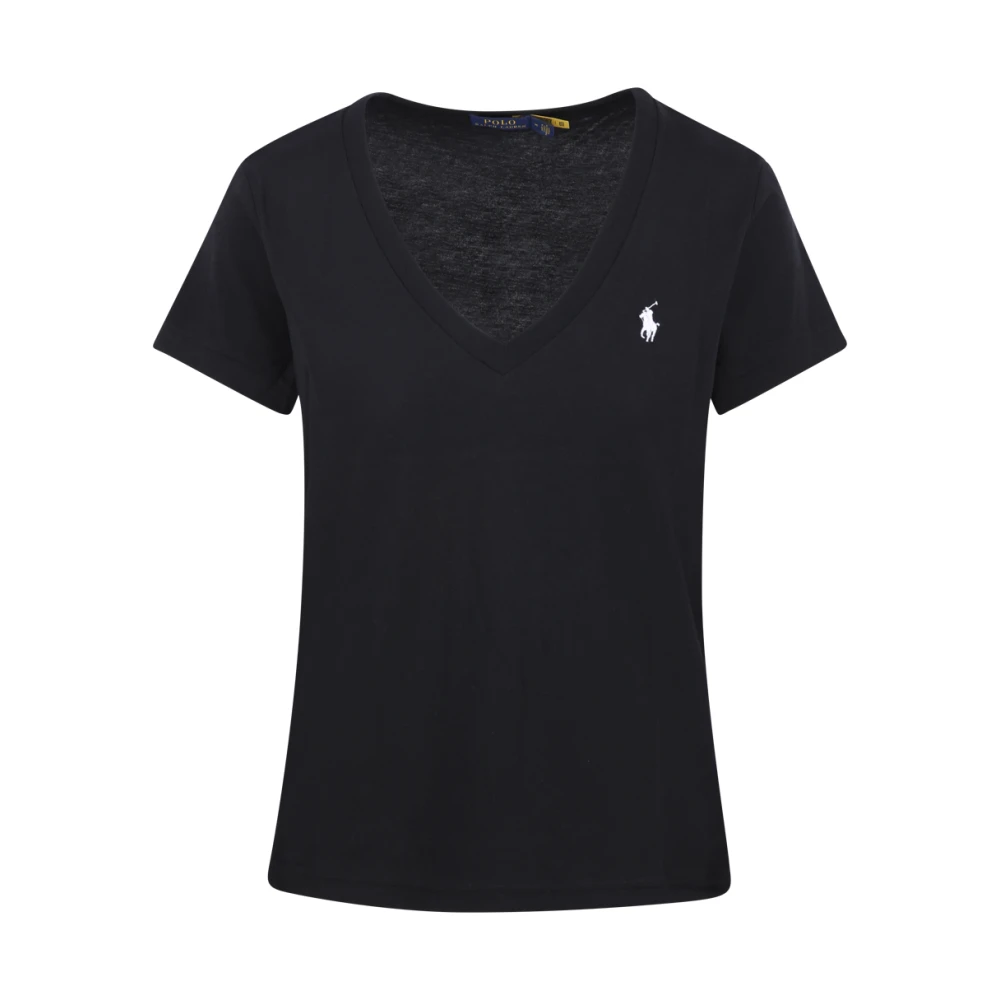 Ralph Lauren Zwart Polo T-shirt met Korte Mouwen Black Dames