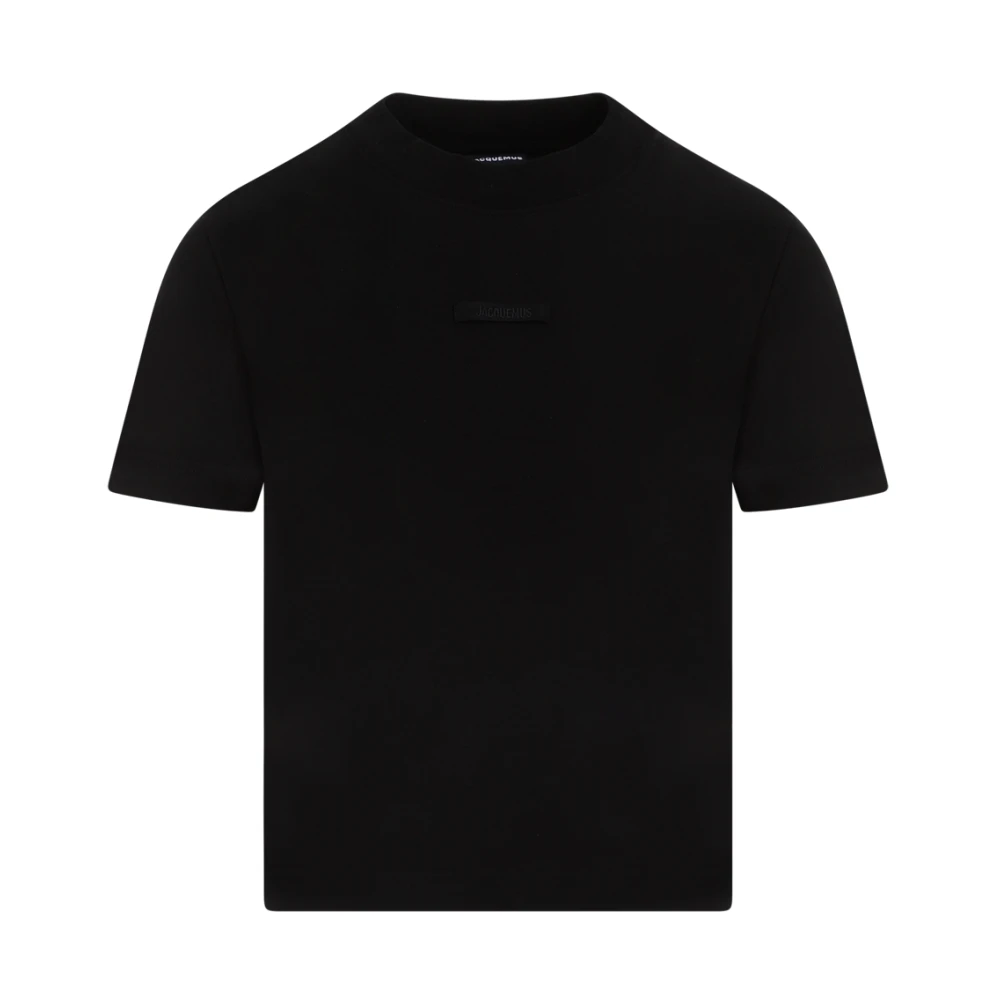 Jacquemus Zwarte T-shirts en Polos met Gros Grain Detail Black Dames