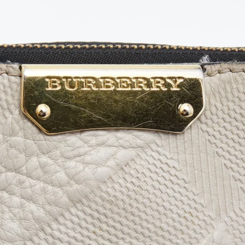 Burberry Vintage Pre-owned Leather handbags Gray Dames