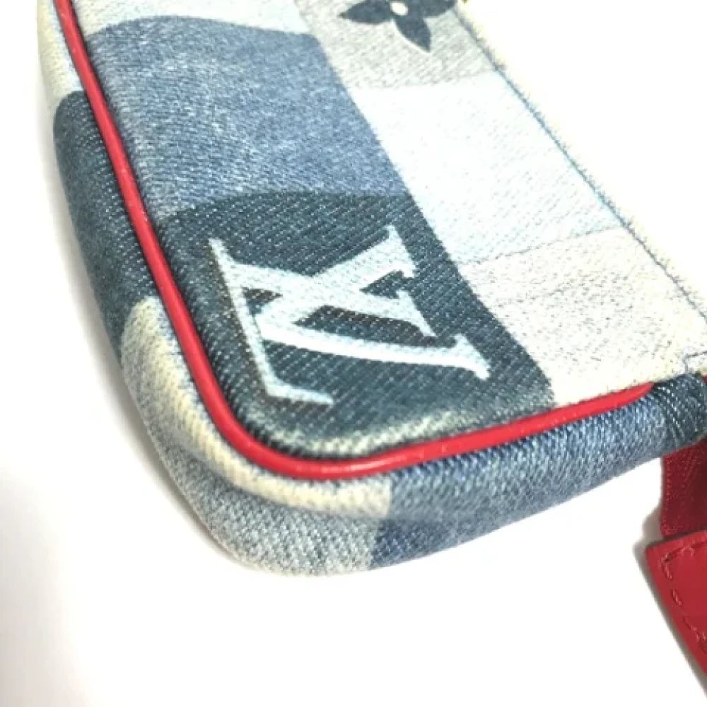 Louis Vuitton Vintage Pre-owned Denim wallets Blue Dames