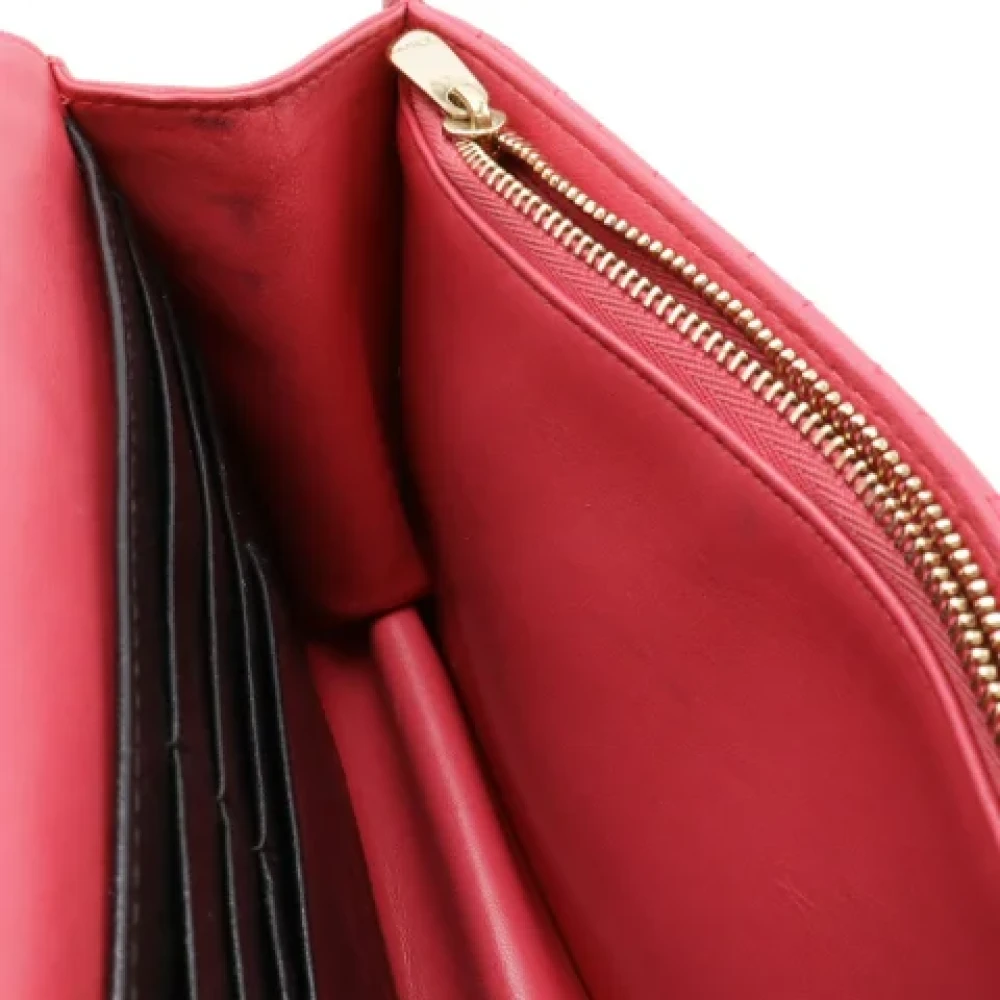 Dior Vintage Pre-owned Leather dior-bags Red Dames