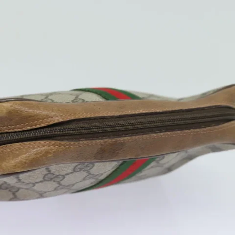 Gucci Vintage Pre-owned Leather clutches Beige Dames