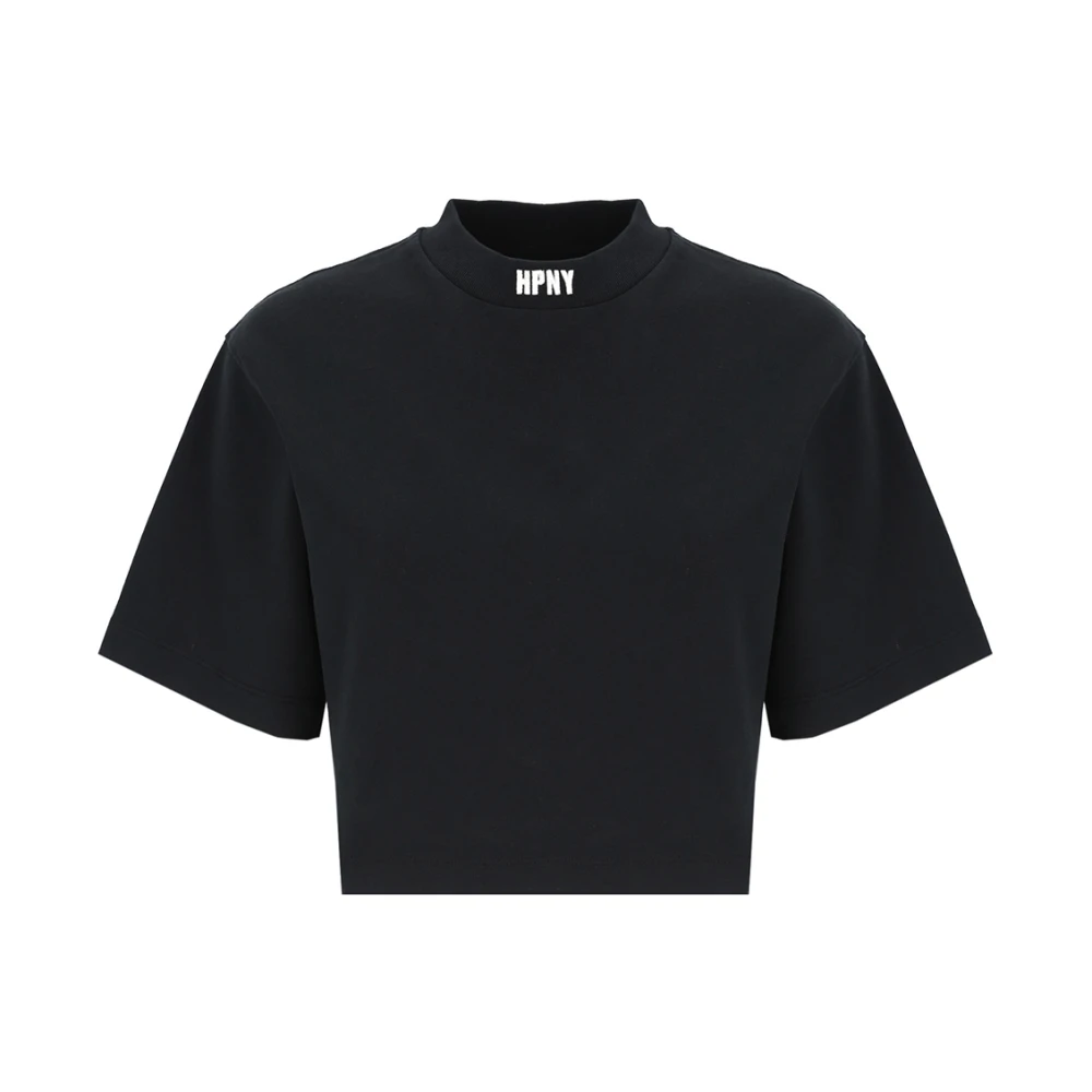 Heron Preston Zwarte Katoenen T-shirt met Geborduurd Logo Black Dames