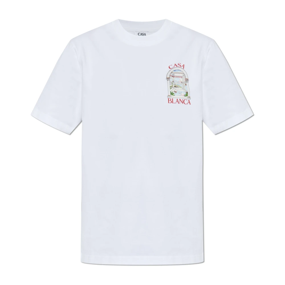 Casablanca Tryckt T-shirt White, Dam