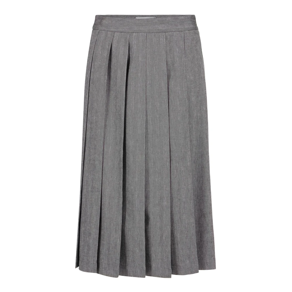Iceberg Katoenen linnen visgraat plooirok met norHeren taille Gray Dames