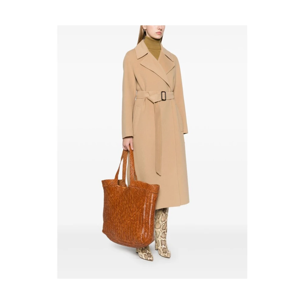 Dragon Diffusion Karamelbruin Leren Geweven Tote Tas Brown Dames
